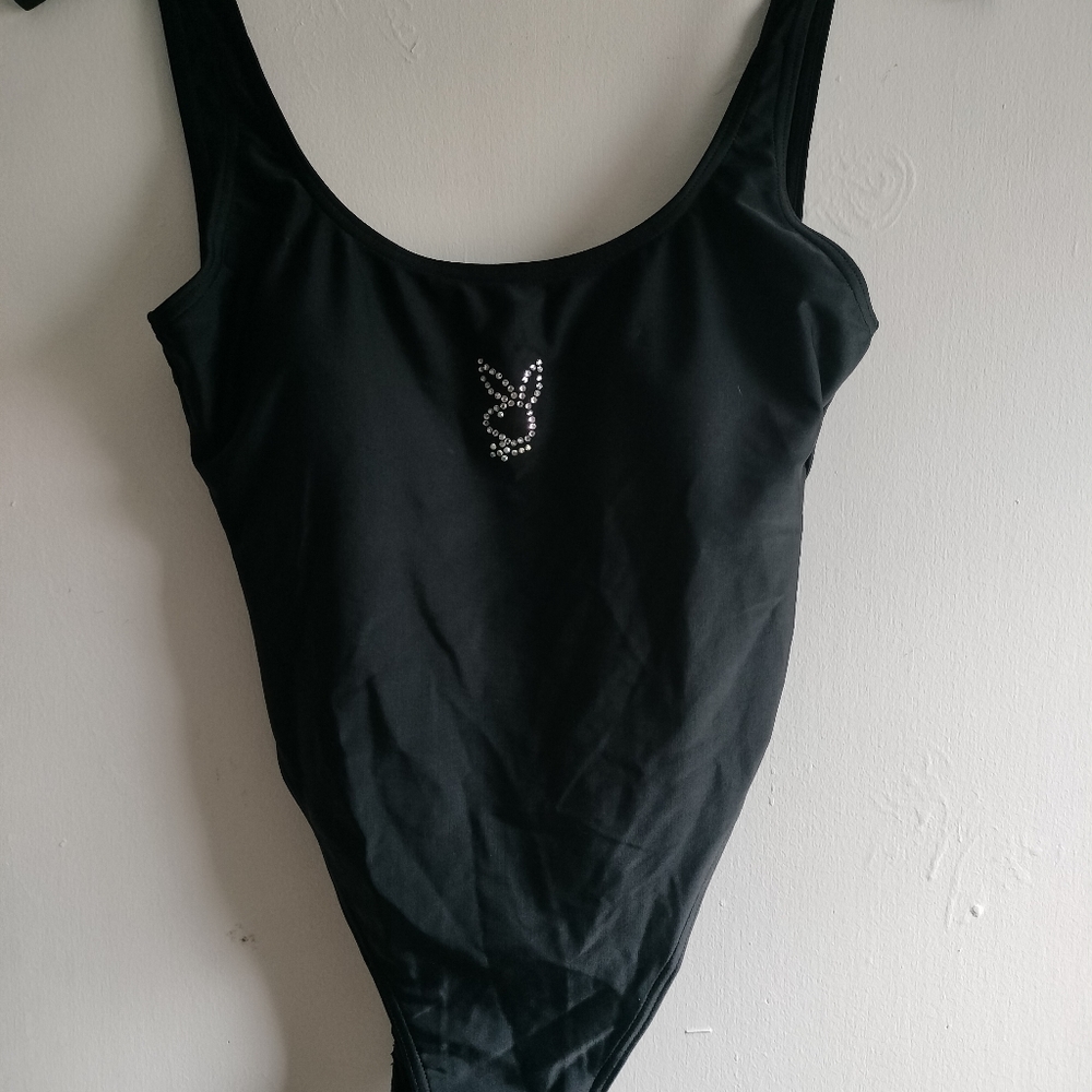 PLAYBOY BUNNY VINTAGE ONE PIECE SWIMSUIT LIKE NEW! SIZE MED US6
